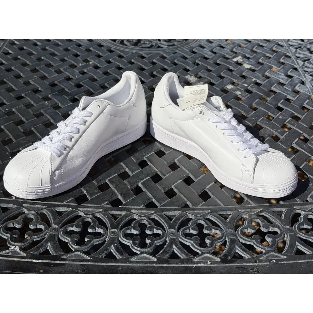 Adidas Superstar Pure Cloud White Gold Leather Sneakers FV3352 Mens 7 Womens 8